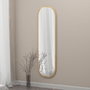 Hanah Home Espejo Ovalado Cuerpo Entero 40x120 cm, Fabricado en MDF, Flotal-E Ecológico, Elegante y Duradero para Salón o Dormitorio